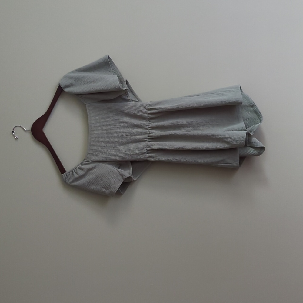Green Open Back Romper